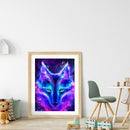 Full Cross Stitch Art Paint 11CT Stamped Glitter Fox Embroidery Wall Ornament