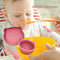 Food-grade Silicone Feeding Plate Bowl Spoon Non-Slip Tableware (Red) Newly