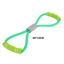 8 Word Chest Expander Rope Sports Workout Muscle Resistance Bands (Green) Newly