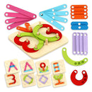 Montessori Pillar Collage Toys Children's Wooden Educational Enlightenment Toys`