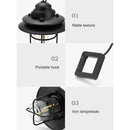 LED Camping Lamp Iron Outdoor Hanging Lantern USB Rechargeable (Short) Newly