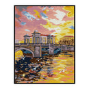 Full Cross Stitch 14CT Cotton Thread DIY Morning Glow Handmade Stamped Crafts