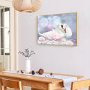 5D DIY Diamond Painting Kits Full Round Drill Lake Swans Picture Craft Decor