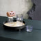 Plastic Round Storage Tray Ring Plate Jewelry Display Storage Plate (Black)