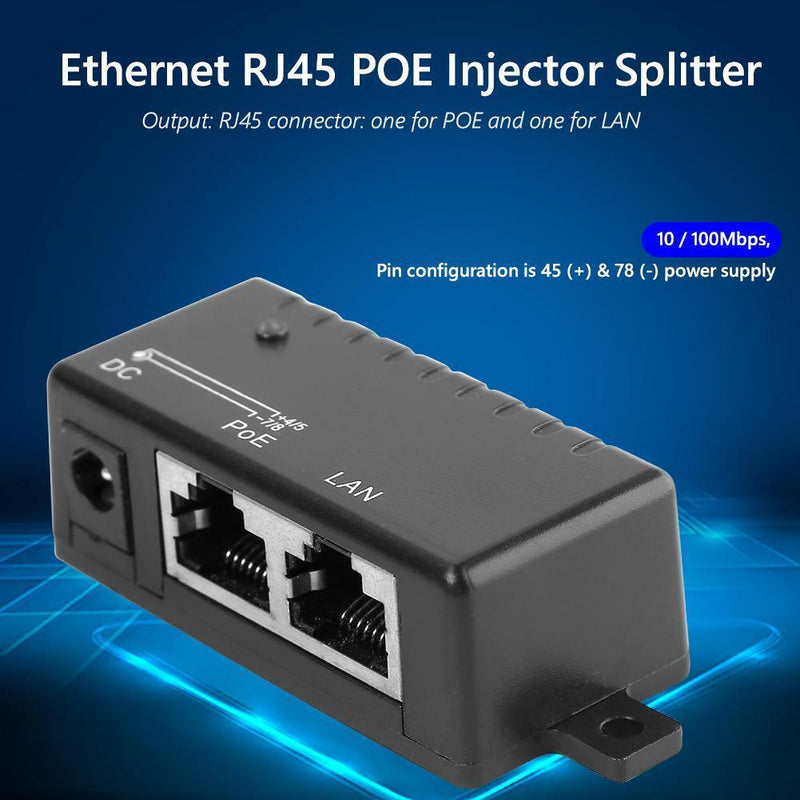 PoE Splitter PoE Injector RJ45 Passive DC 5.5mmx2.1mm Input Adapter Connector