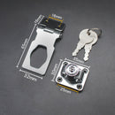 Punch-Free Stainless Steel Drawer Lock with Key Door Bolt Locks (2.5 Inch) Newly