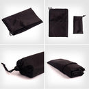 100x140cm Moistureproof Pocket Beach Blanket Mini Camping Mattress (Black)