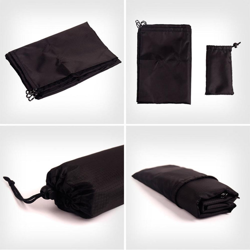 100x140cm Moistureproof Pocket Beach Blanket Mini Camping Mattress (Black)