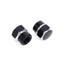 4pcs Universal Aluminum Car Wheel Tire Valve Stem Caps Dust Covers (Black)