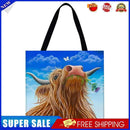 Cow and flower Printed Shoulder Shopping Bag Casual Large Tote Handbag