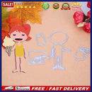 4pcs DIY Cute Girl Metal Cutting Die Scrapbook Emboss Stencils Crafts Decor