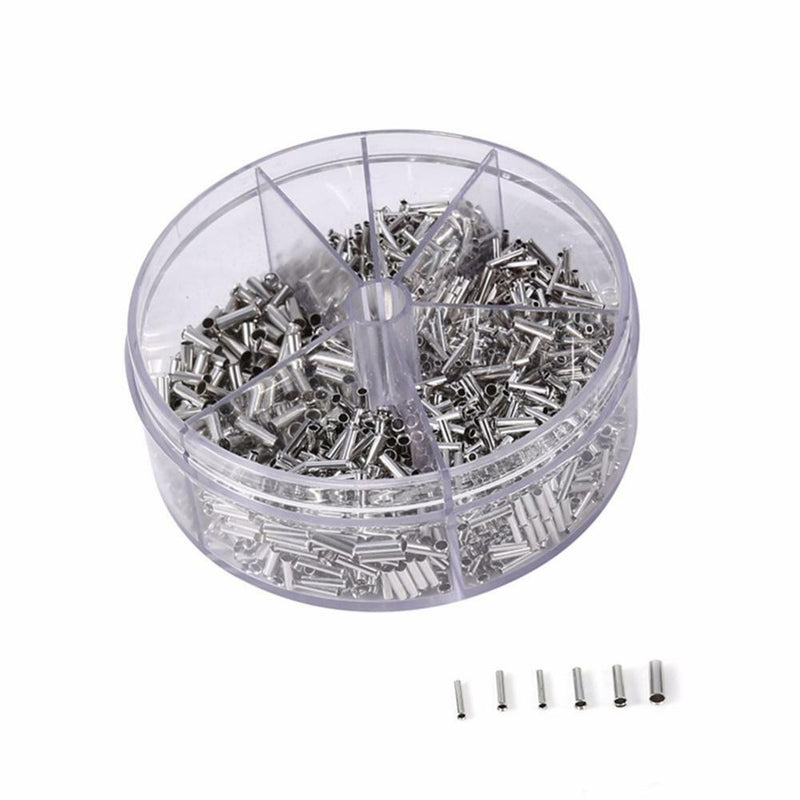 1900pcs 5 Models Non Insulated Electrical Crimp Cord Wire End Terminal Ferrules