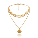 Women Cowry Seashell Pendant Multilayer Shell Necklace Beach Jewelry Bohemian