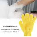 Five Fingers Bath Gloves Shower Towel Scrub Body Child Home Supply (Yellow)