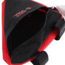 Triangle Cycling Front Tube Frame Pouch Bag Holder Saddle(Black+Red))