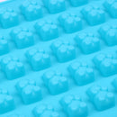 50 Cavity Gummy Bears Silicone Soap Ice Cube Tray Baking Mold (Blue)