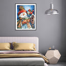 5D DIY Cartoon Snowman Full Round Drill Diamond Painting Kit Artwork Craft