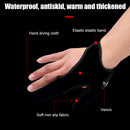 Fishing Gloves Protector Two Finger Anti-cut Outdoor Tackle Gloves (Black) Newly