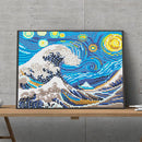 Full Round Luminous Diamond Painting Starry Night Rhinestone Wall Picture Gif