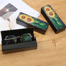 DIY Leather Diamond Painting Glasses Storage Case Mosaic Kit (Q35 Flower) Newly