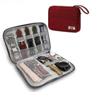 Travel Watch Band Storage Bag Earphone Data Cable Strap Organizers (Red) Newly