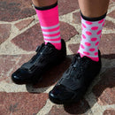 Women Men Cycling Soccer Socks Striped Dot Print Outdoor Sports Basketball Socks