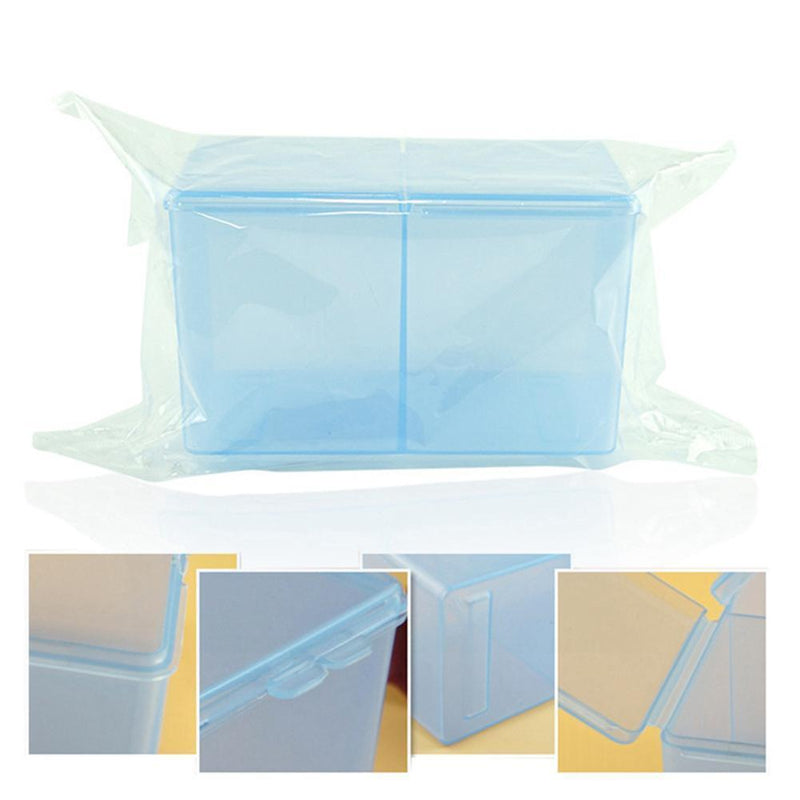 Double Grids Compartments Cotton Storage Box Nail Art Gel Polish Remover Hold