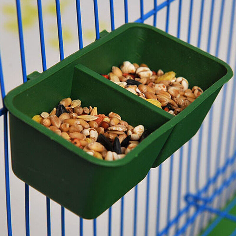 1PC Bird Parrot Food Water Plastic Bowl Cups Pigeons Cage Sand Cup Feeding Tool