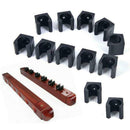 12Pcs Pool Cue Stick Wall Mounted Rack Wooden Billiard Cue Set Holder Stick K3C9
