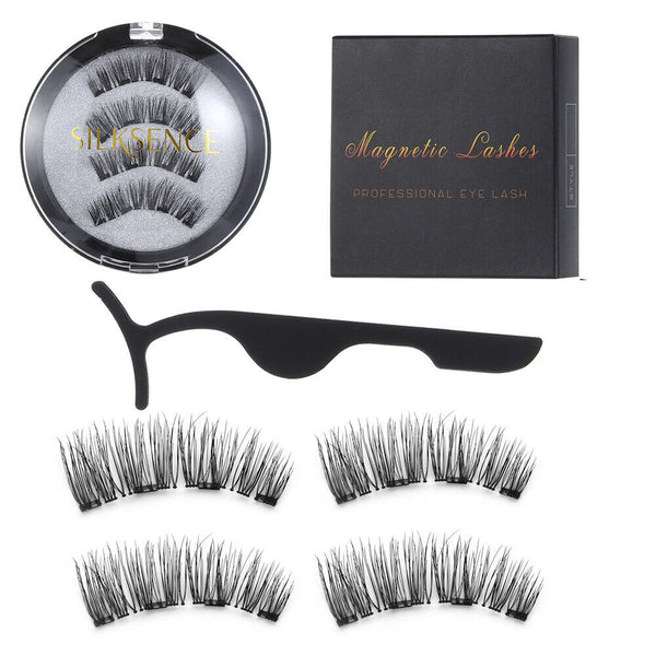 False Eyelashes Fourfold Ultra Thin Magnets No Glue No Liquid Eyeliner Needd