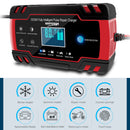 ANHTCzyx 12V/24V 8A Touch Screen Pulse Repair Car Battery Charger Red (UK) Newly
