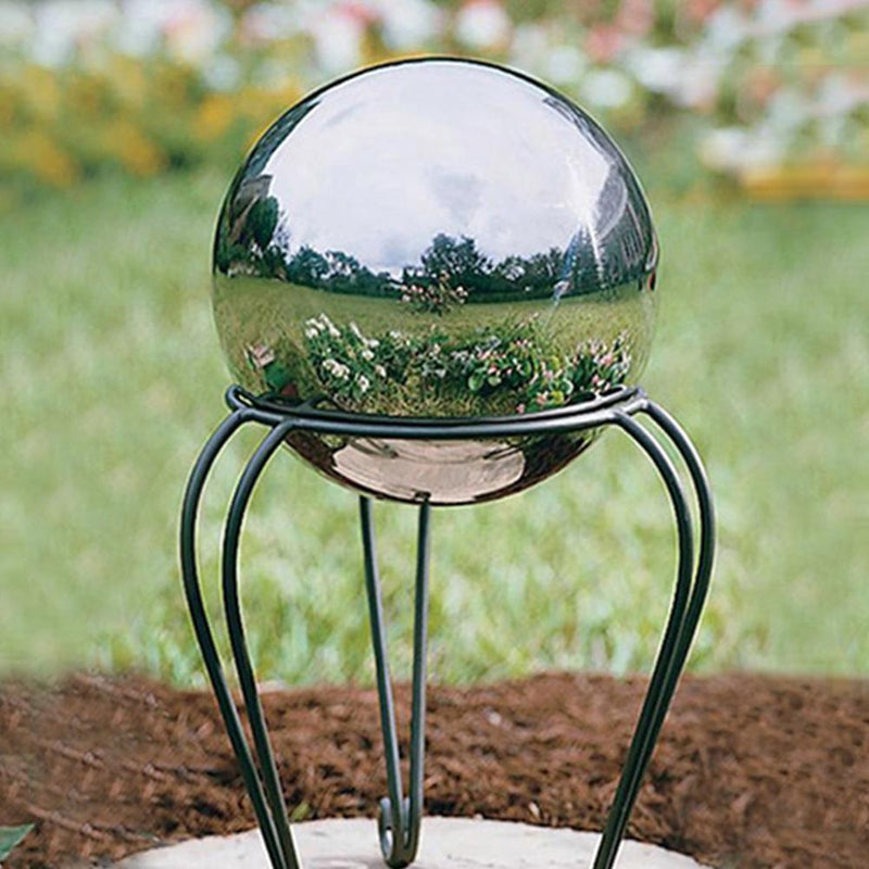 Stainless Steel Hollow Gloss Ball Reflective Metal Mirror Ball 3pcs(100mm)