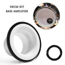 Drum Bottom Microphone Loudspeaker Bass Voice Amplifier Percussion (White) Newly