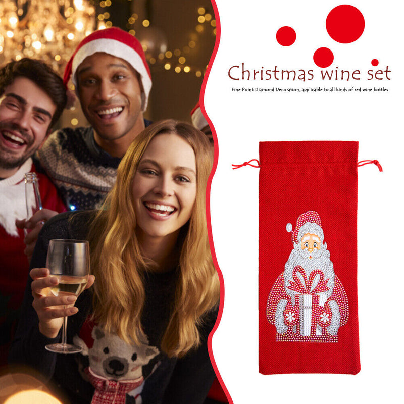DIY Special Drill Diamond Painting Christmas Wine Bottle Covers (TB001) Newly