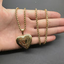 pcs Gift Chain Jewelry Lover Necklace Heart Shaped Photo Picture Locket Pendant