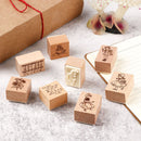 DIY Albums Forest Plants Wooden Rubber Stamp Flower Girl Printed Scrapbooking