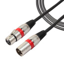 Chidjon 10pcs 3Pin 5.9ft DMX Stage DJ Light Cable Male to Female XLR Connector A