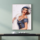 5D Diamond Embroidery Fashion Lady Mosaic Round Diamond Painting for Wall Gif