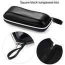 Black Portable Sunglasses Box Zipper Glasses Case Storage Pouch Spectacle Case