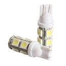 2PCS 194 168 W5W T10 9SMD-5050 LED White Light Car Tail Lamp Bulb Bright Newly