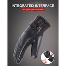 #A Heated Full Finger Mittens Windproof Winter Warm Gloves for Skiing Riding Hik