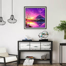 Rhinestone Embroidery Mosaic Purple Snow Mountain Diamond Painting Wall Decor