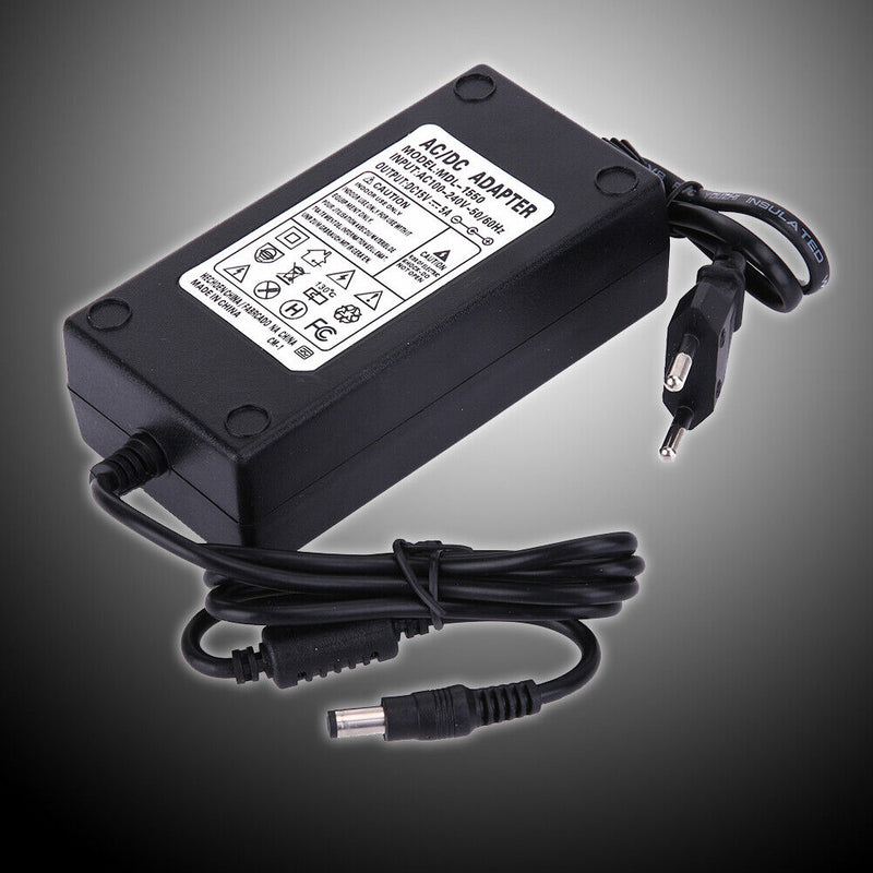 15V 5A AC to DC Power Adapter Dual Cable Converter Universal 5.5x2.1-2.5mm