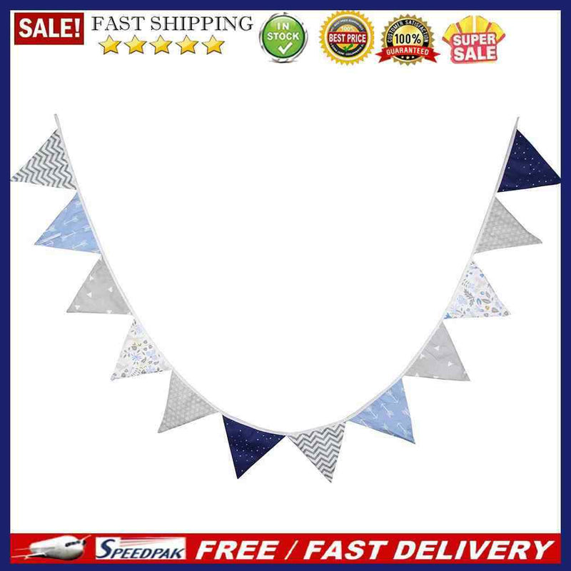 12 Flags 3.2m Double-sided Bunting Pennant Wedding Party Decorative Banner