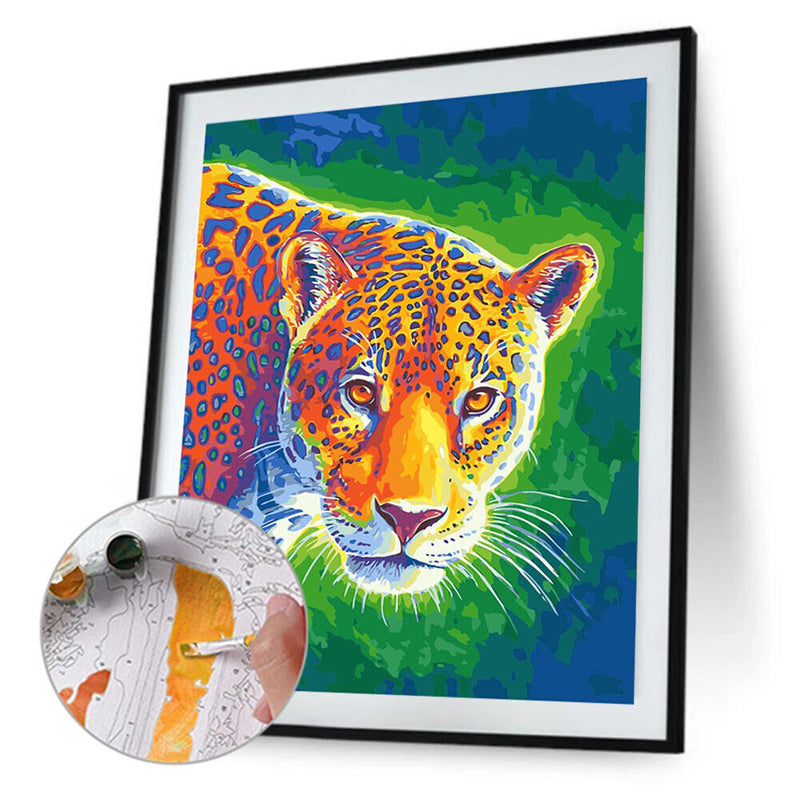 Color Oil Painting By Numbers Kits Handmade Canvas DIY Art Picture Modern Dec