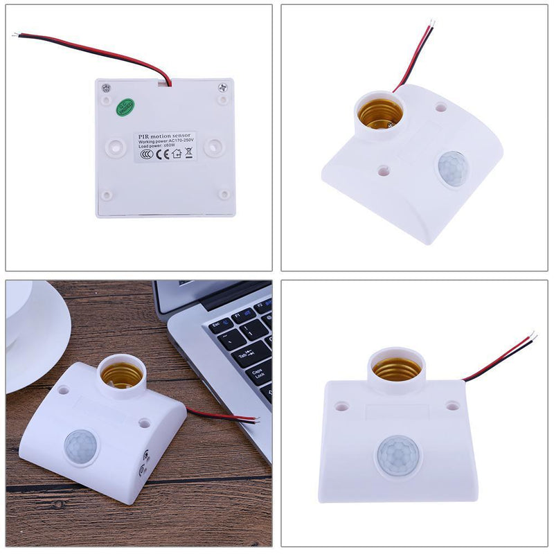 E27 Infrared Motion PIR Sensor Lamp Holder Switch Tide Adjustable Sensitivity