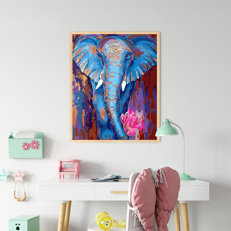 Animal Oil Paint By Numbers Kit DIY Frameless Drawing Picture for Adults Decor