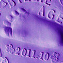 3PC20g Baby Care Hand Foot Inkpad Soft Clay Washless Footprint Mud (Purple)