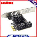 4 Port SATA III PCIe Card 6Gbps SATA 3.0 to PCI Express 1X Adapter with Bracket