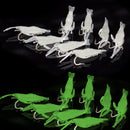 10pcs/Lot Luminous Shrimp Soft Lure with Hooks Artificial Rigs Fishing Tackle
